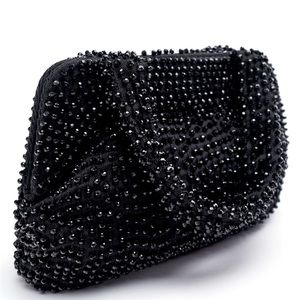 Zara Black Beaded Crossbody Bag